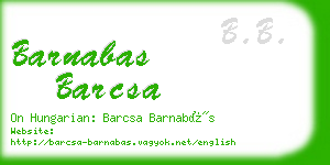 barnabas barcsa business card